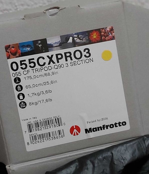 Tripé Manfrotto 055CXPRO3 - carbono NOVO !
