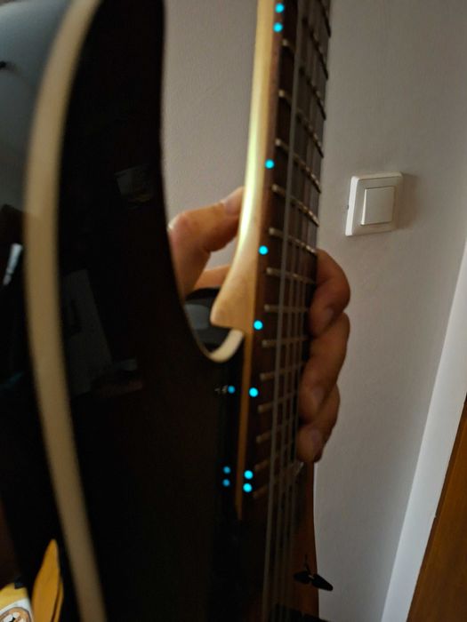 Gitara ośmiostrunowa Ibanez RGIR28, Hathor pickups, luminlay, blokowane klucze