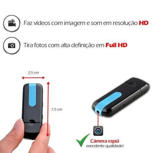 Pen drive Espião c/ Detecção de Movimento