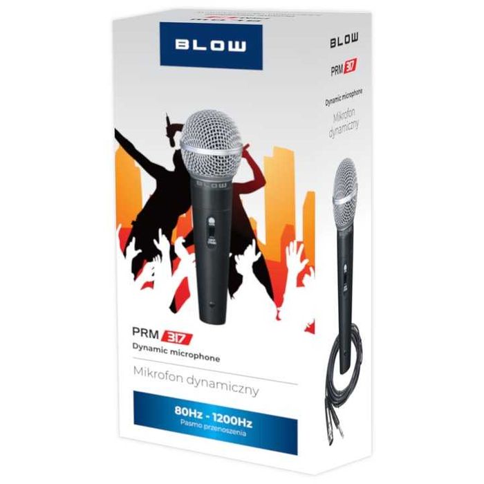 Mikrofon Dynamiczny Przewodowy Karaoke Metalowy Estradowy kabel 5m