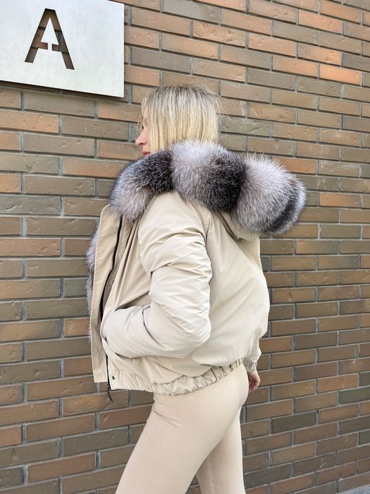 зимова куртка з хутром , парка хутро блюфрост , чернобурка