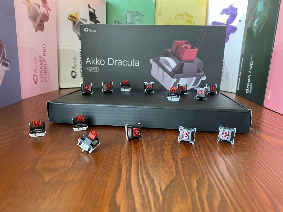 Перемикачі (свічі) Akko V3 PRO Dracula, Cyan, Mirror, Stelar Rose