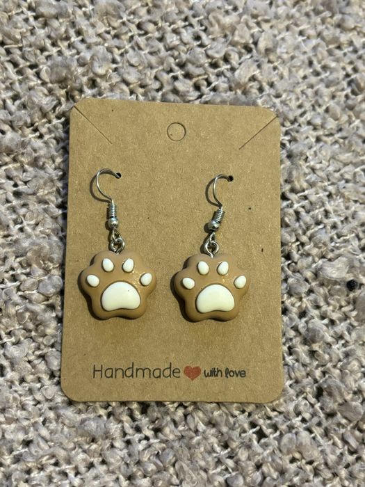 Kolczyki łapki kota