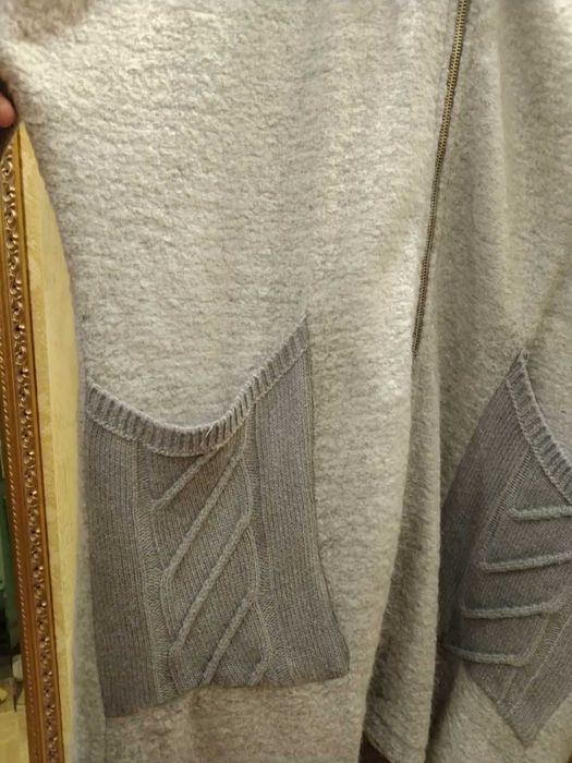 Италия. кардиган. худи. пальто с капюшоном оверсайз