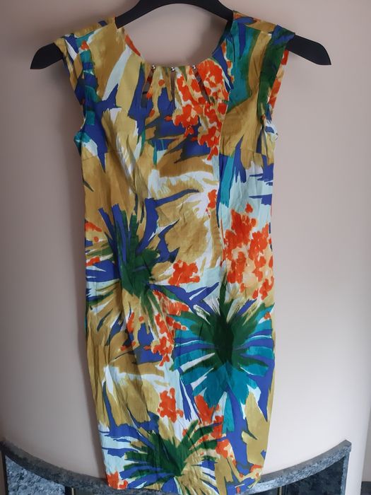 Sukienka 36 damska boho kwiaty lato sukieneczka Slim szczupła vintage