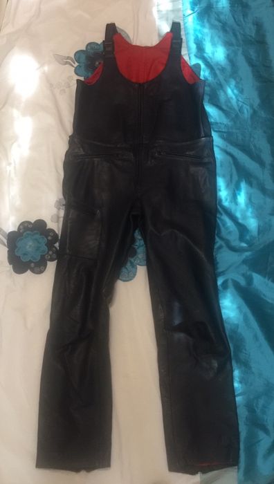 Шкіряний чоловічий  комбез XL, , заміри на фото