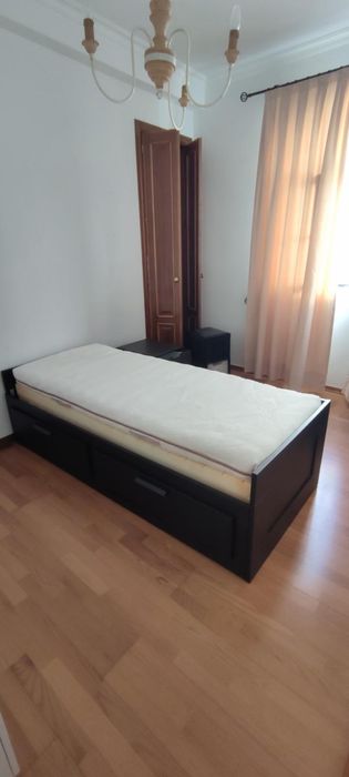 Cama indiv/dupla c/2 gav 2colchoes, branco BRIMNES