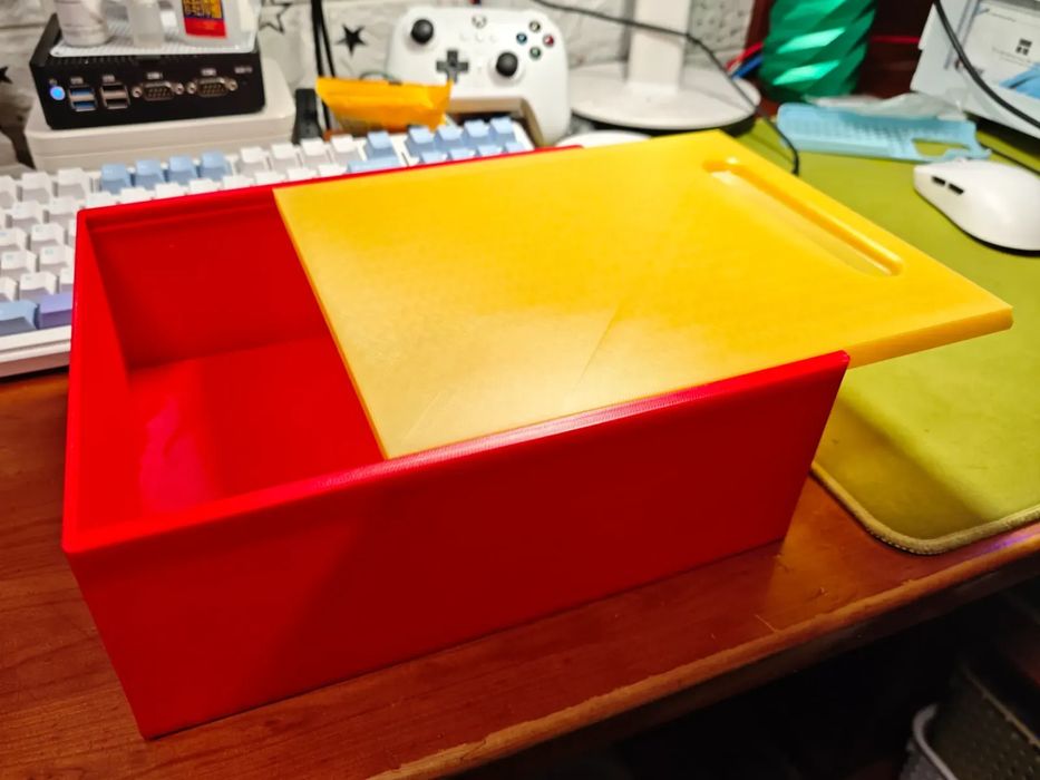 Caixa Organizadora Grande com Tampa Deslizante