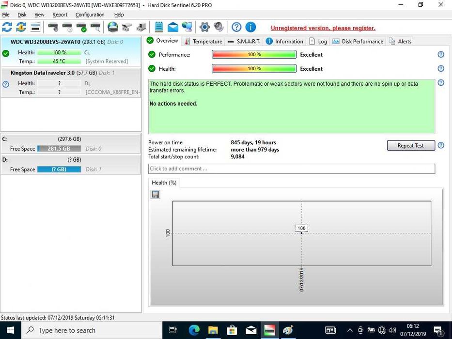 (WD3200BEVS) Western Digital 320GB 2.5′′ SATA disco rígido–5400RPM
