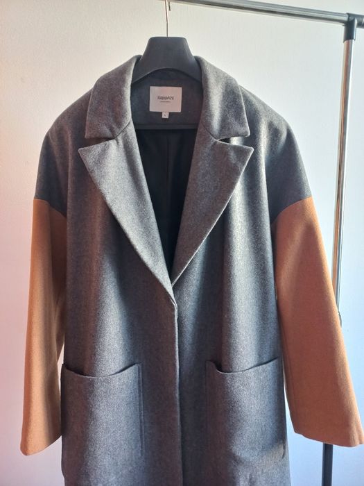 Kappahl płaszcz oversize długi wełna L 40