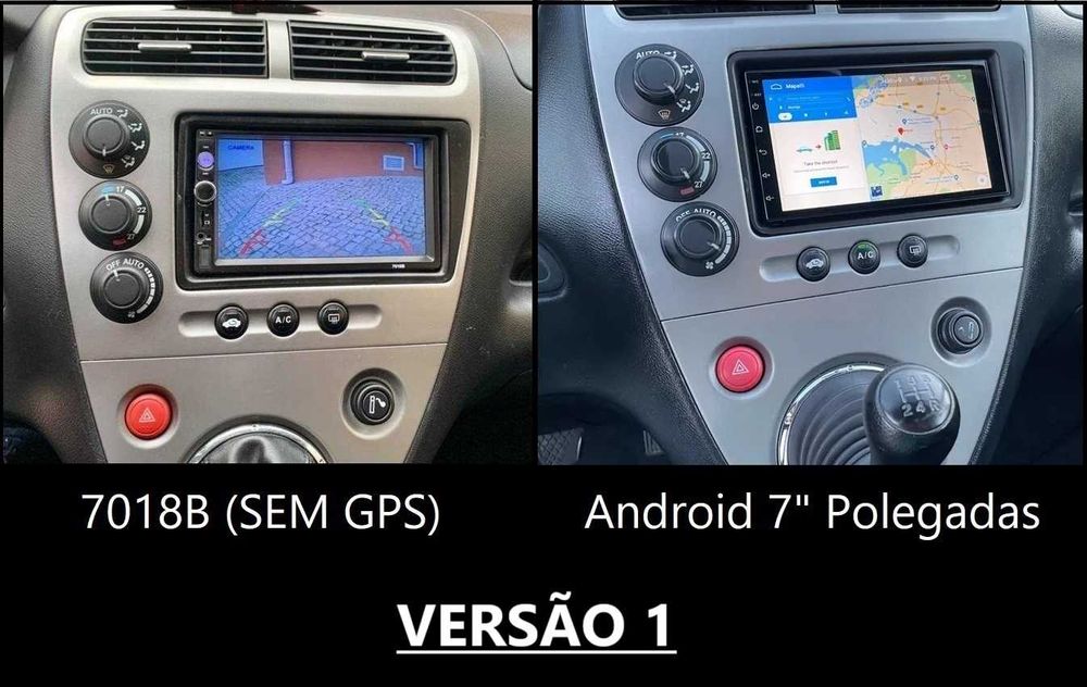 Rádio 2DIN Honda CIVIC MK7 • (2001 a 2006) • Android EU ES EP EM IMA