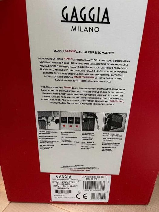 Gaggia Classic E24  jak nowy