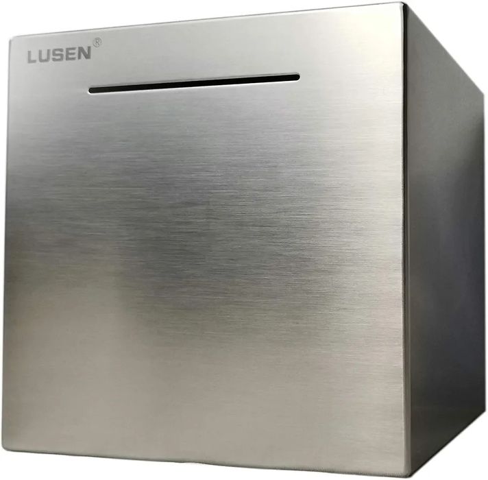 Skarbonka wykonana ze stali nierdzewnej,