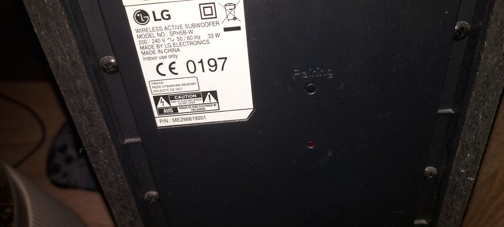 LG 2.1-kan. Soundbar SH4 300W subwoofer pilot