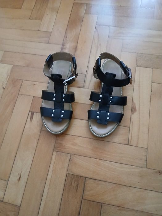 Sandały damskie czarne  38 Leather  Upper