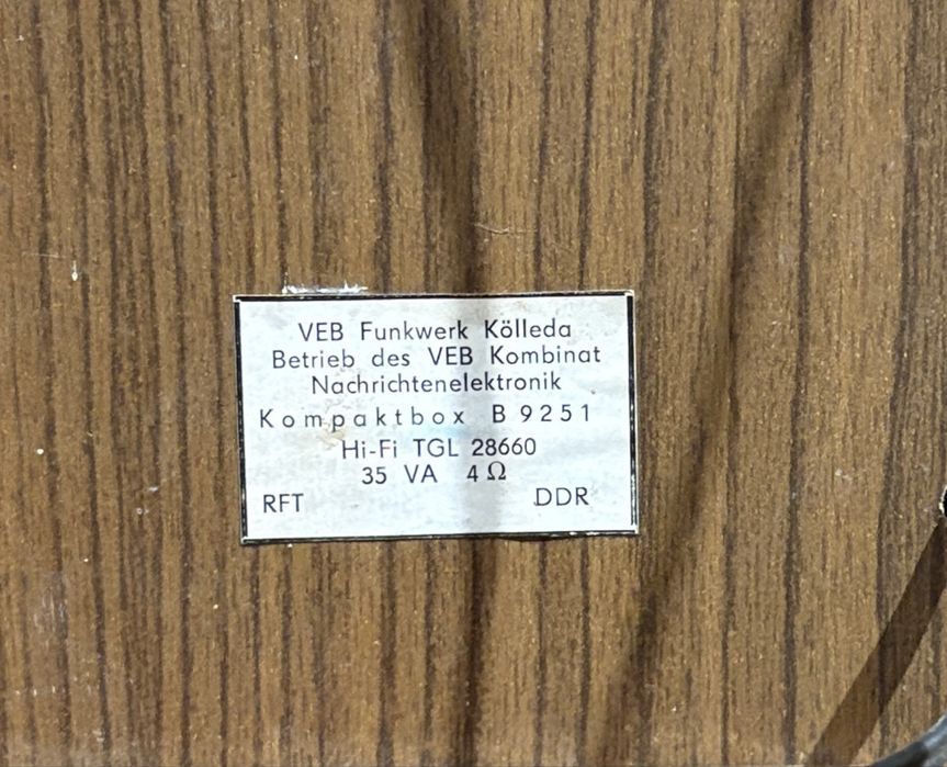 Акустическая система RFT Kompaktbox B 9251 (ціна за пару)