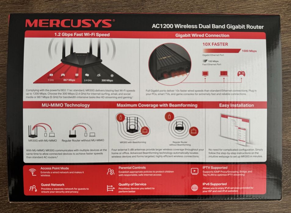 Роутер MERCUSYS MR30G AC1200