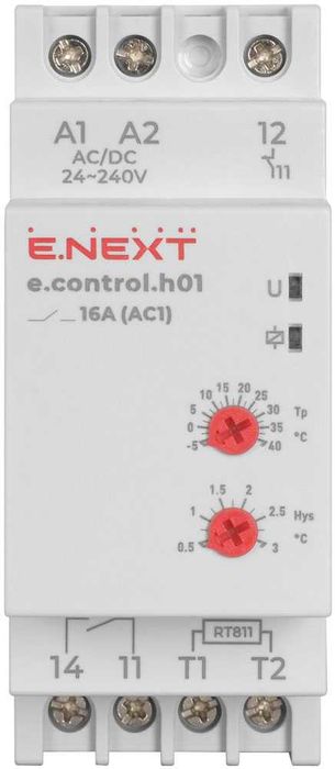 Przekaźnik kontroli temperatury e.control.h01 16A AC/DC