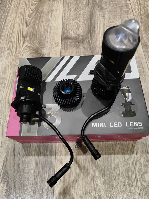 Светодиодные LED Мини Линзы Y3 pro bi-led Н4 Комплект 2шт Гарантия