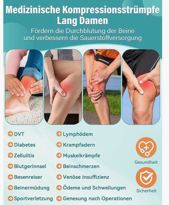 Pończochy Evolyline 15-20 mmHg M czarne bez palców