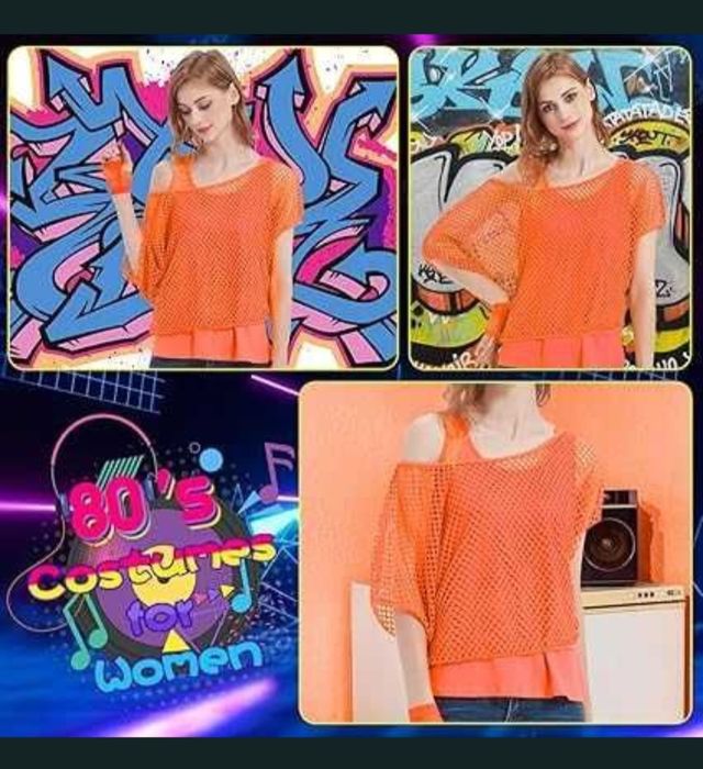 Strój kostium lata 80 90 XXL karnawał impreza sesja zdjęciowa retro