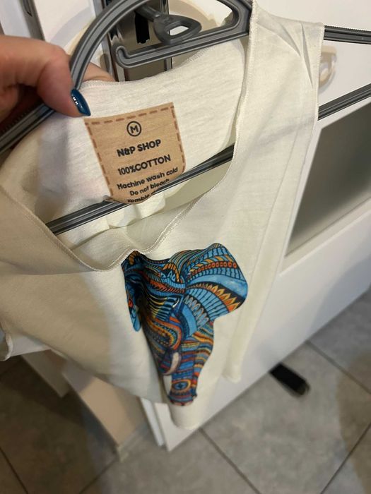 Koszulka z tajlandii słoń rozmiar M dziecięcy 134 140 cm bawełna 100%