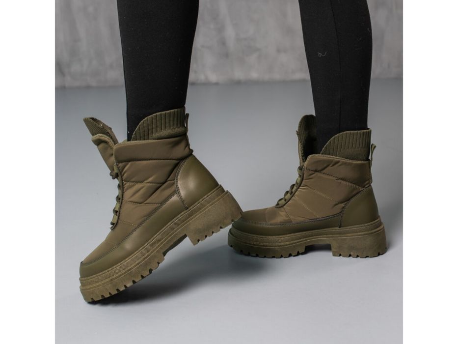 Женские ботинки оливковые Troktsky р.37