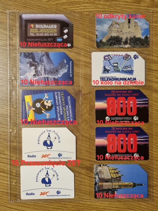 Karty telefoniczne nowe i używane