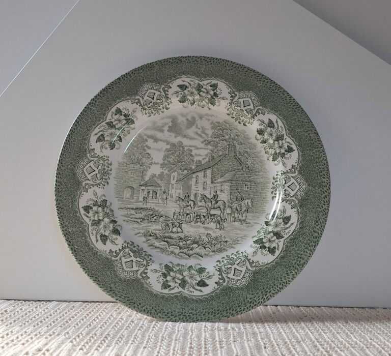 Vintage Angielski Talerz Kolekcjonerski, Obiadowy – Seria „Old Inns”