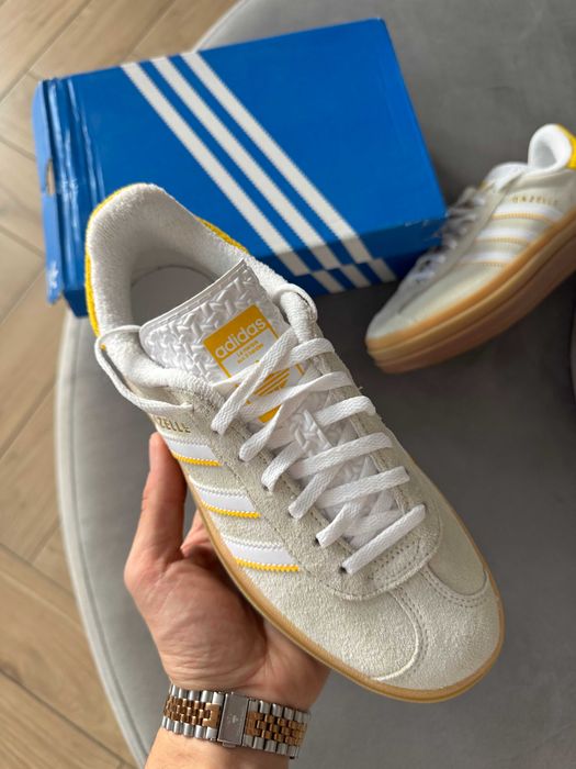 Adidas Gazelle Bold W Sneakersy Damskie Kremowe Model IH9929 Rozmiar 38 Platforma Nowe