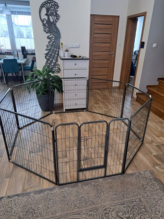 Kojec dla szczeniąt Solidny Metalowy 8-częściowy