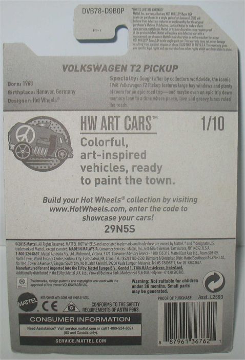 Hot Wheels - Volkswagen Kombi T2 Pickup (branca - longa - 2017)
