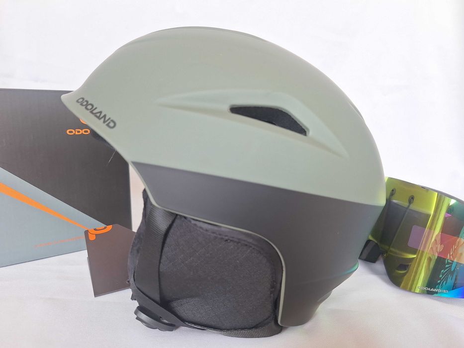 Kask narciarski Odoland SP0735 Black Green S 54-56cm Gogle