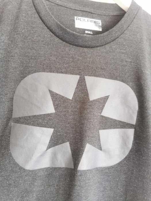 Ciemnoszara koszulka t-shirt Polaris S 36 M 38 quad atv SbS