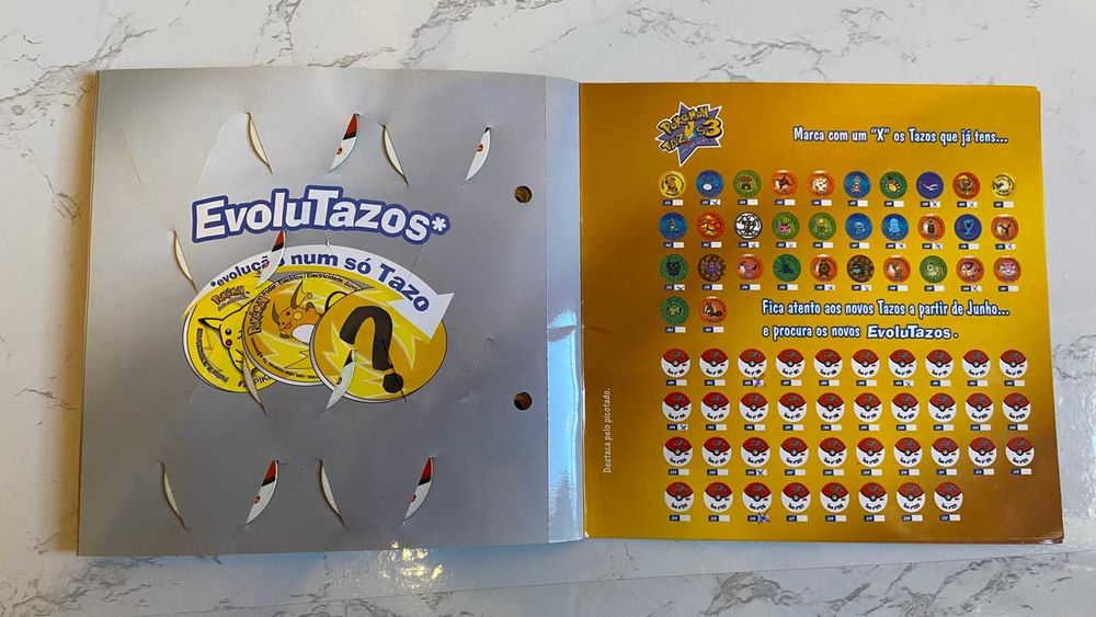 Caderneta Pokemon Tazos 3 + Tazos