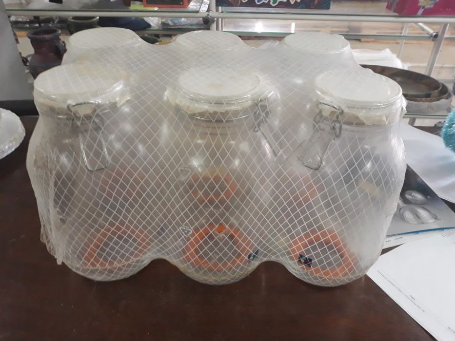 Cj. 6 potes para compota - Novo