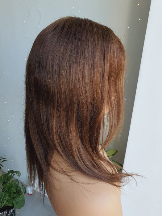 Peruka z włosów naturalnych w 100% brąz Sara