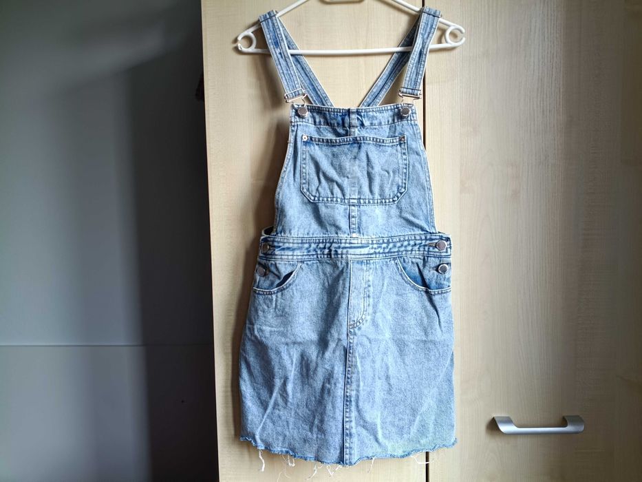 Sukienka ogrodniczka Spódnica ogrodniczka Jeans Divided H&M 38 M MZ