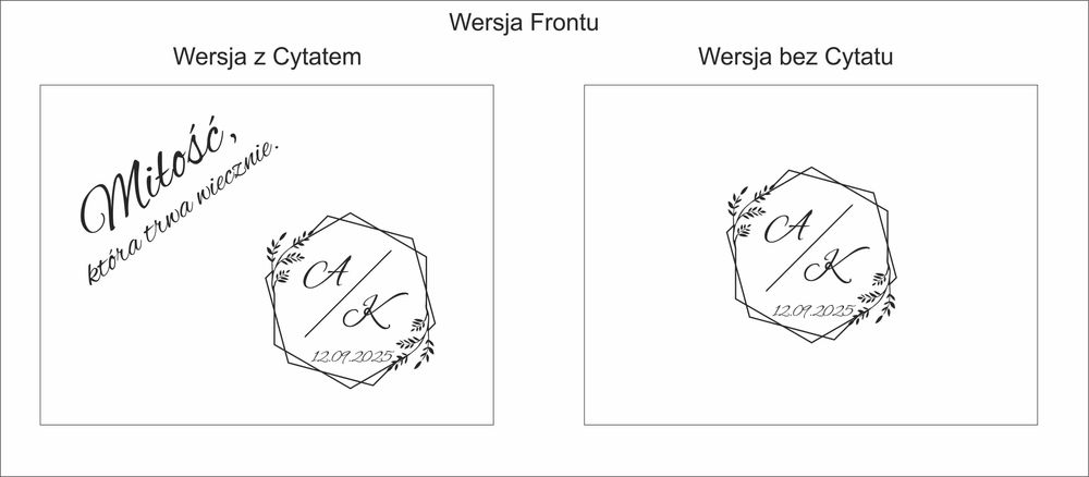 Pudełko na obrączki z przegródkami seria 2024 - Ślub/Wesele