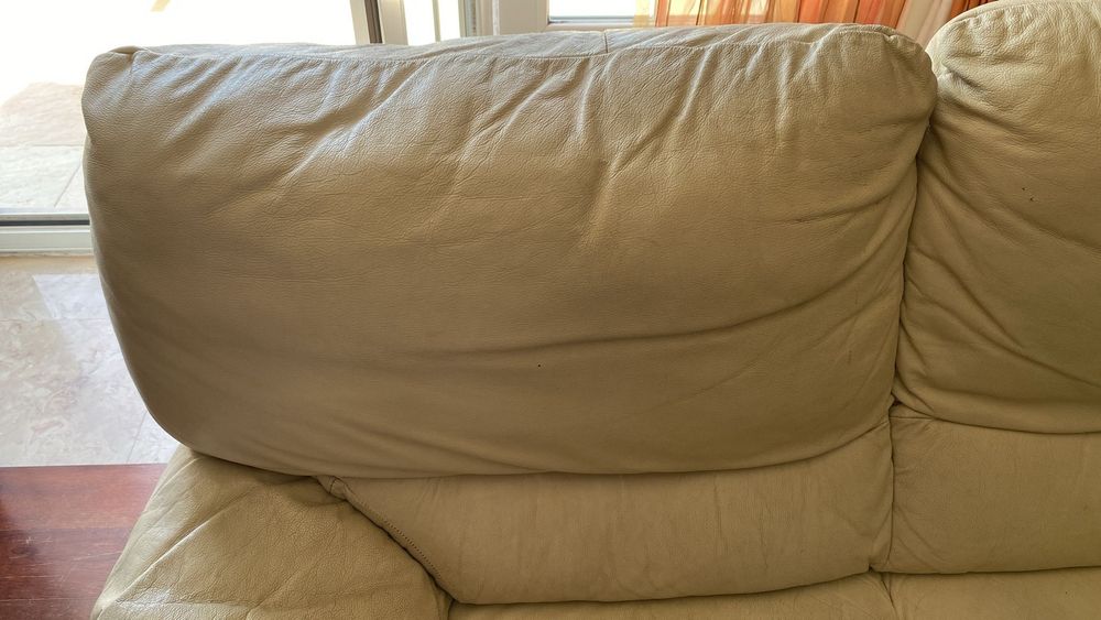 Sofa 2 lugares pele branca Divani & Divani