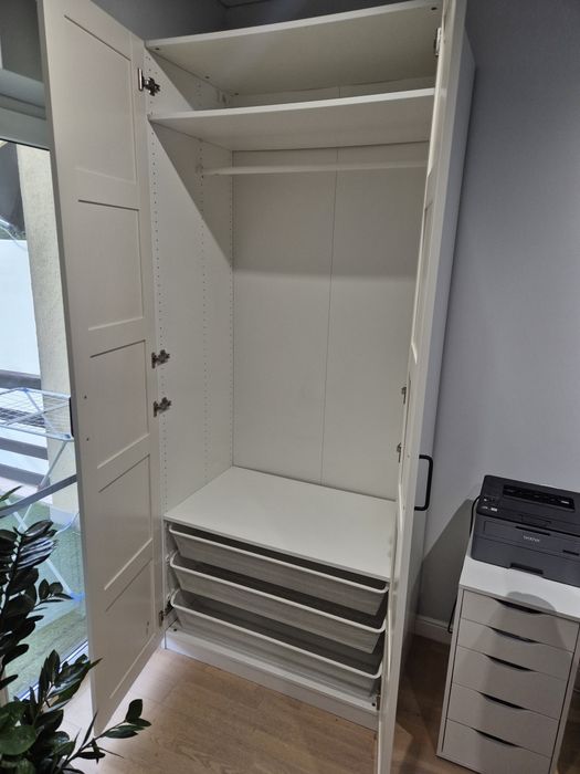 Szafa ikea pax z szufladami100x58x235 cm kosze drazek polka