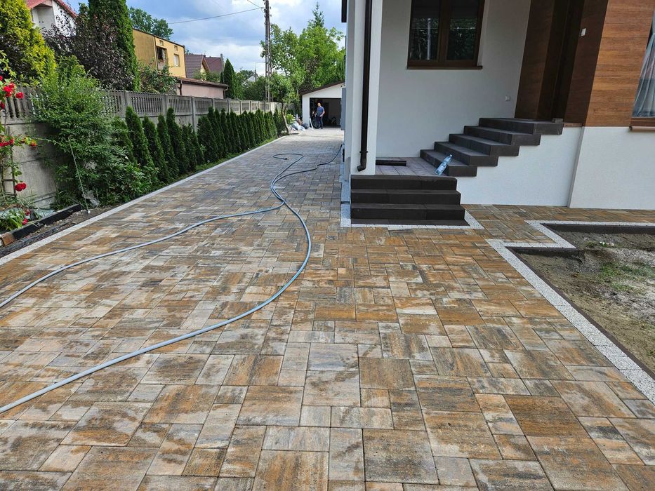 układanie kostki brukowej z materiałem i projektem 3d gratis