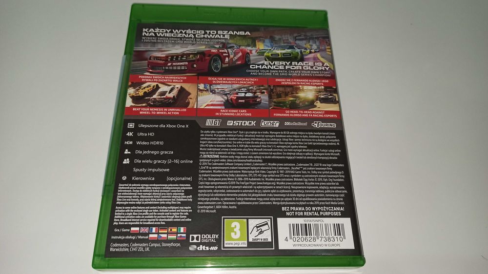 xbox one GRID PL po polsku NOWY! polska okładka czytaj opis