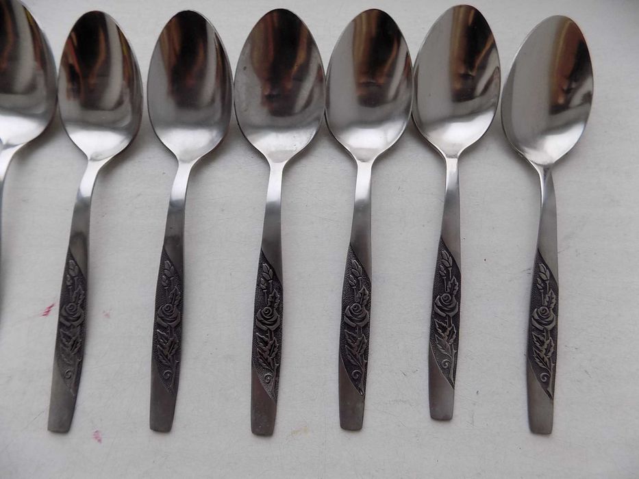 Ложки столовые Роза червление нержавейка ЗІШ, 12 шт новые