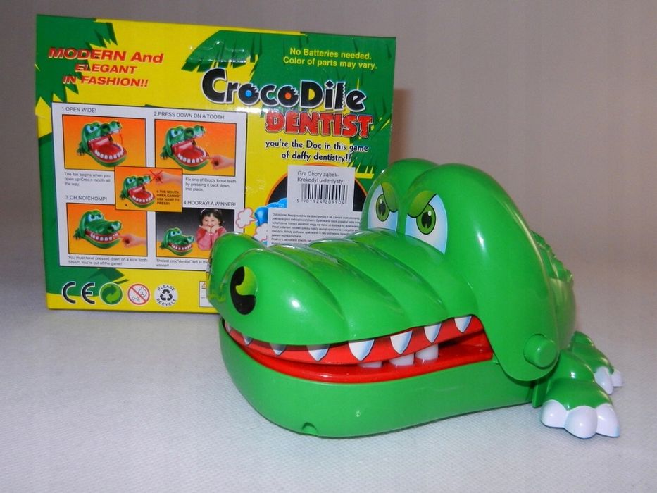 krokodyl - wilk u dentysty gra interaktywna naciśnij ząb