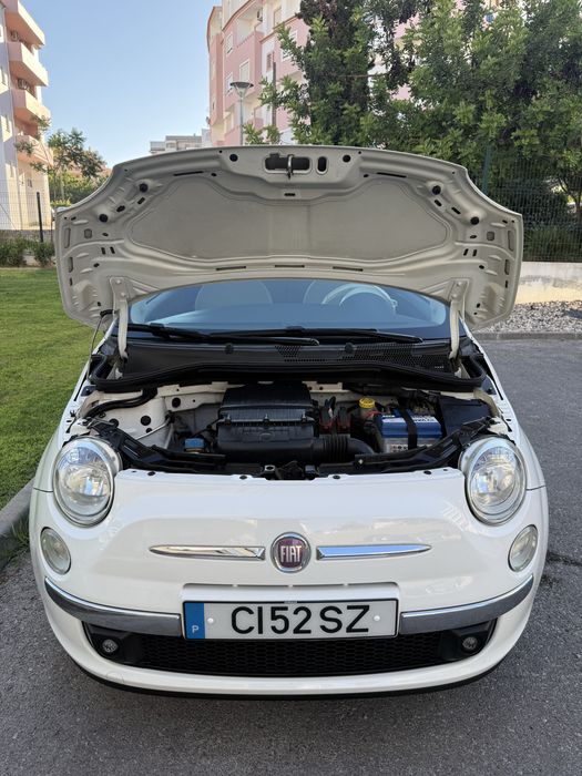 Fiat 500 Lounge • Fire 1.2 Gasolina • Teto Panorâmico • Distribuição Feita • IPO Setembro 2027 • Bem Estimado