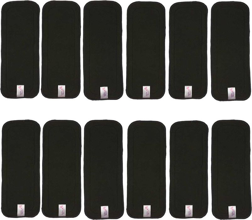 12 fralda de pano inserção de microfibra, bambu ou carvão vegetal NOVO