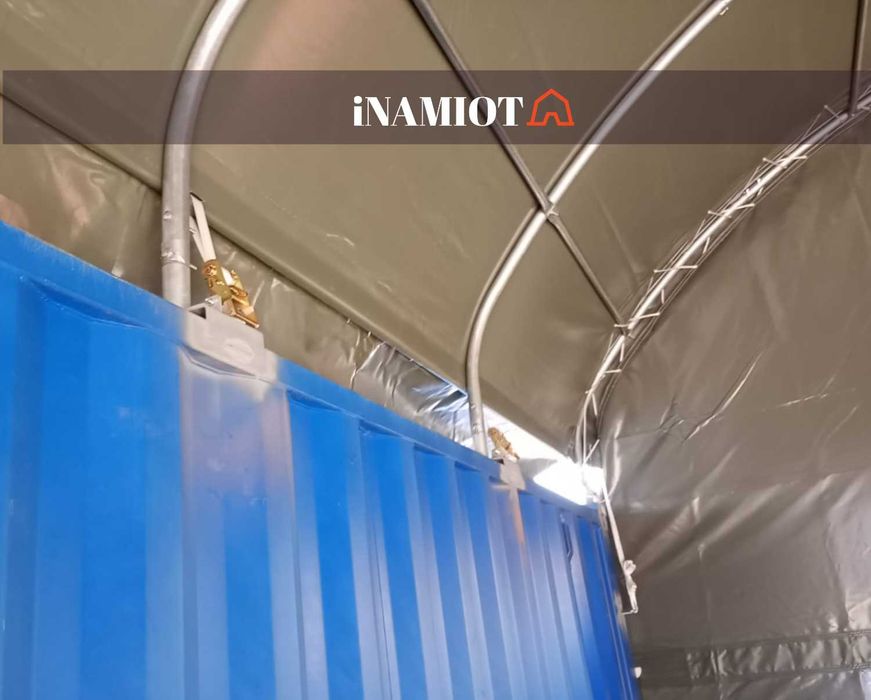 Zadaszenie kontenerowe 6x6 m namiot budowlany kontenery wiata hala