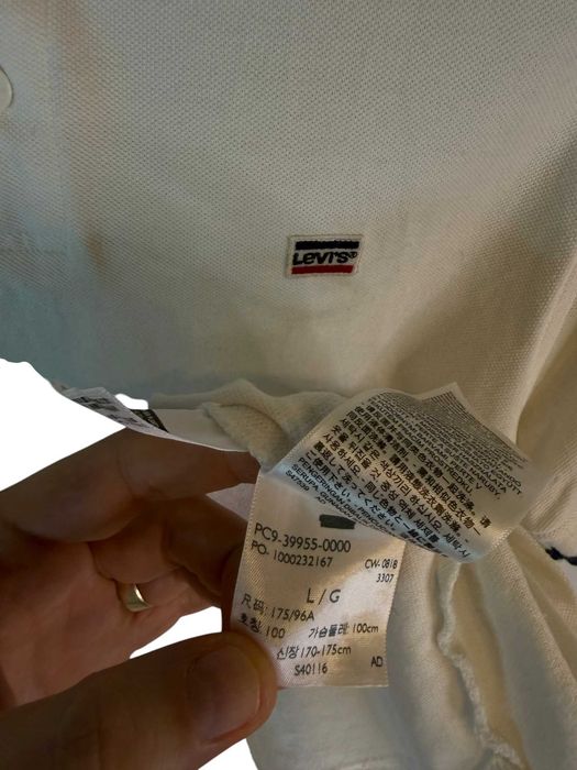 Koszulka polo Levis biała z logiem l