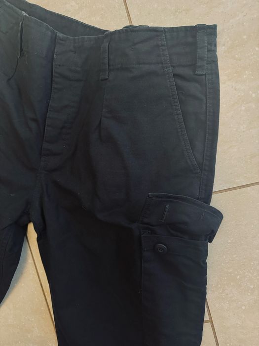 Mil-Tec – męskie spodnie cargo / bojówki militarne czarne L/XL bawełna jak nowe